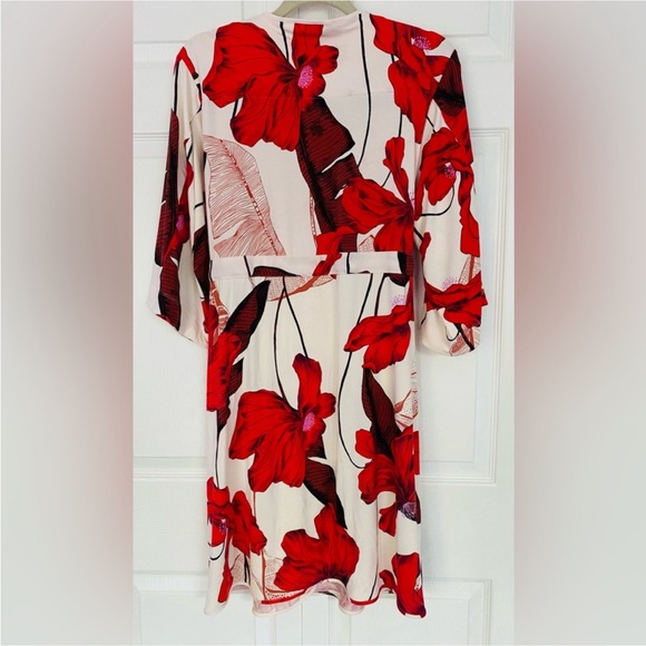 Soma Robe COOL NIGHTS Short Robe Flowers Red size Medium - Picture 8 of 11